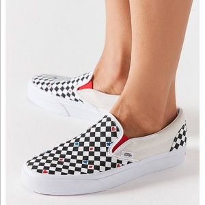 Vans X Urban Outfitters playing card slip ons